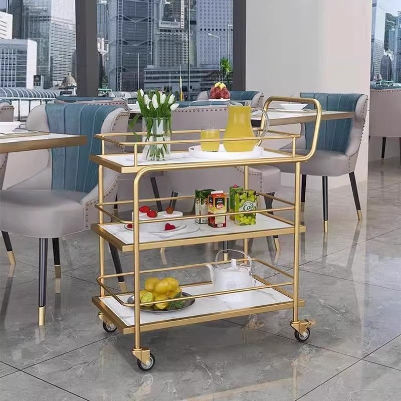 Food Storage Restaurant - Nordic mobile trolley, high-end storage car,