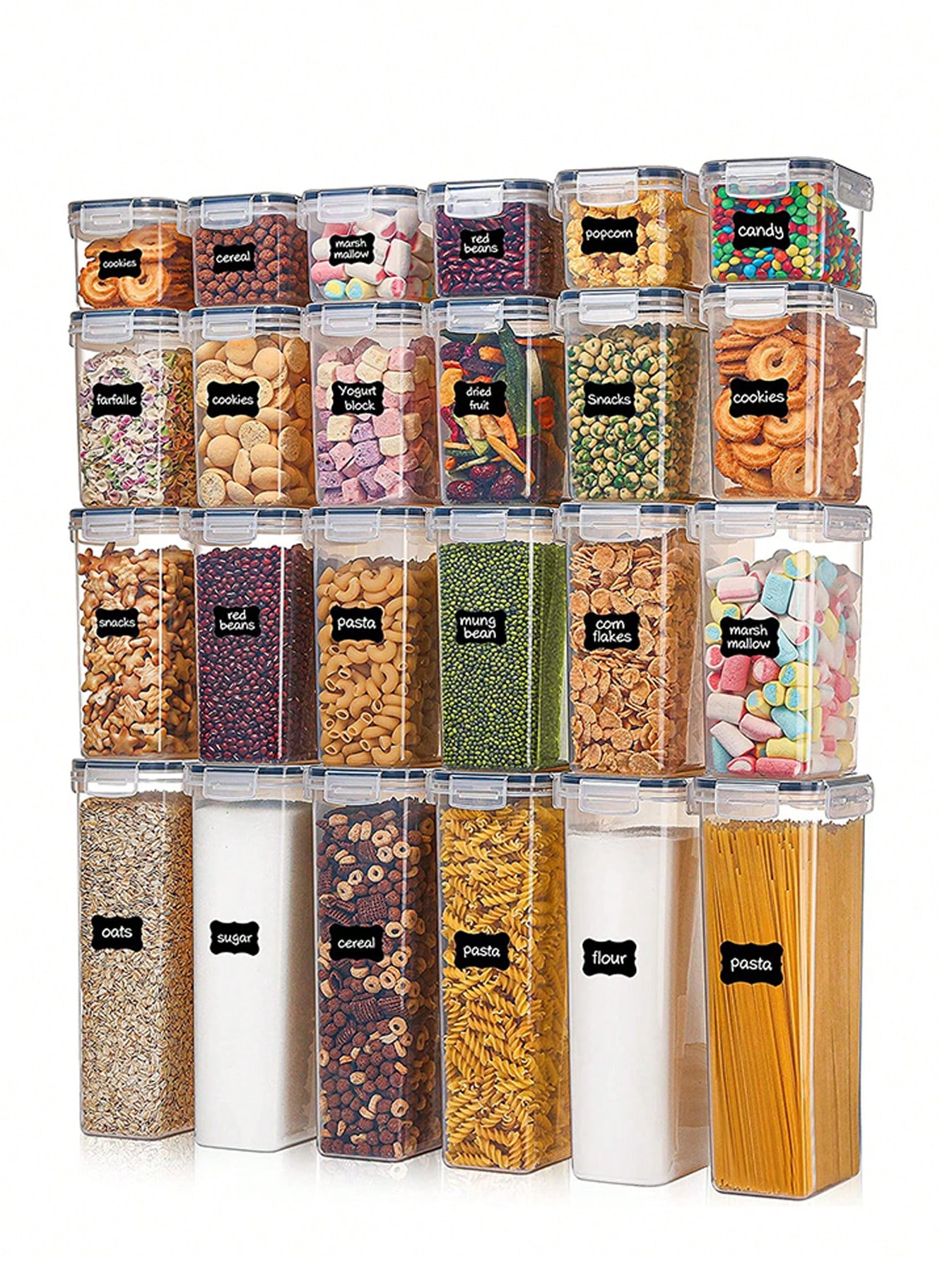 Food Storage Organization - 48pcs Airtight Food Storage Containers, Free