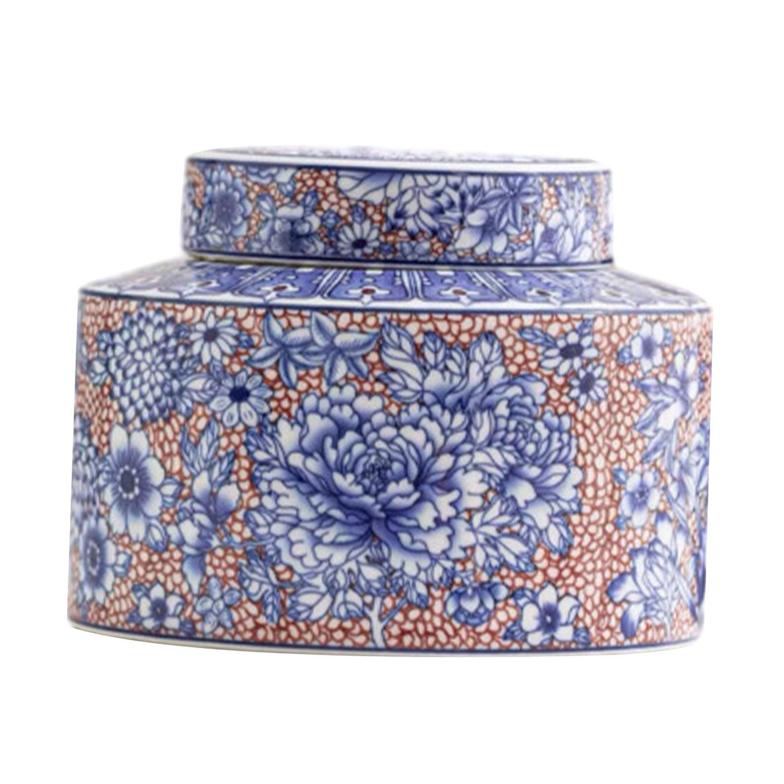 Food Storage Restaurant - Porcelain Tea Canister Portable Table Kitchen