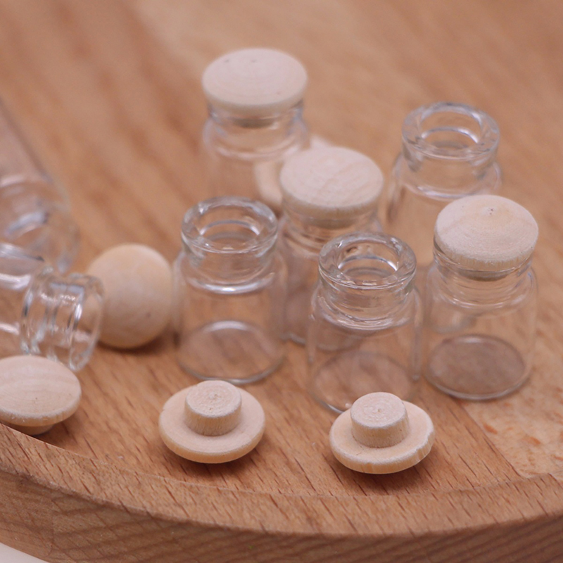 Food Storage For - 4Pcs 1:12 Dollhouse Miniature Glass Jars