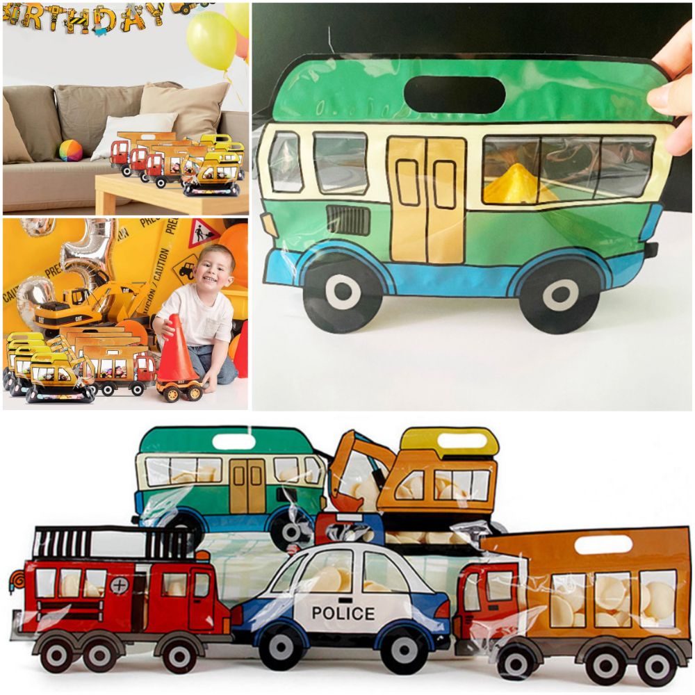 10PCS Creative Cartoon Car Bak - Food Storage Zipper Bags 评论和价格