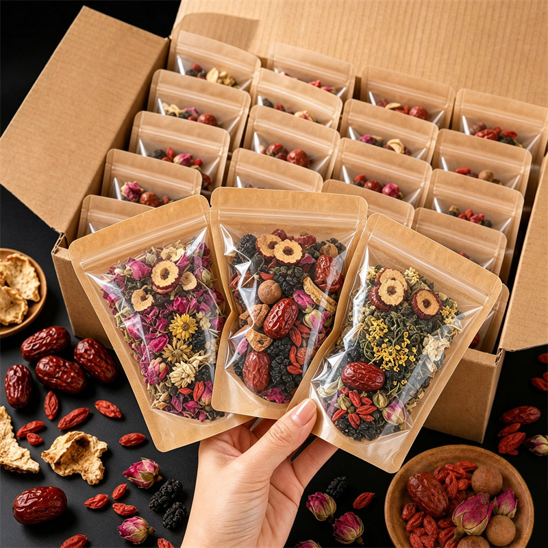 100Pcs Clear Kraft Paper Packa - Food Storage Zipper Bags 评论和价格