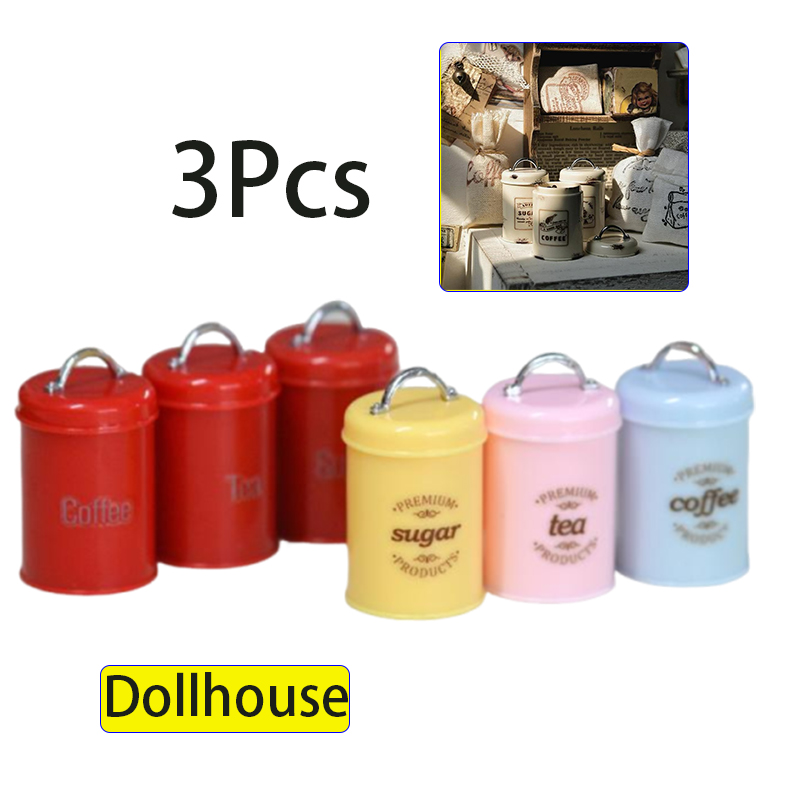 3Pcs Miniature Dollhouse Mini  - Food Storage For 评论和价格