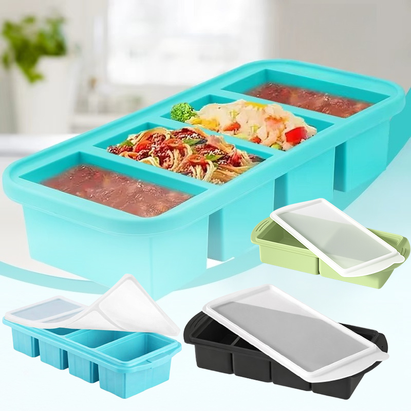 Large Silicone Ice Cube Mold w - Xl Food Storage Containers With Lids 评论和价格