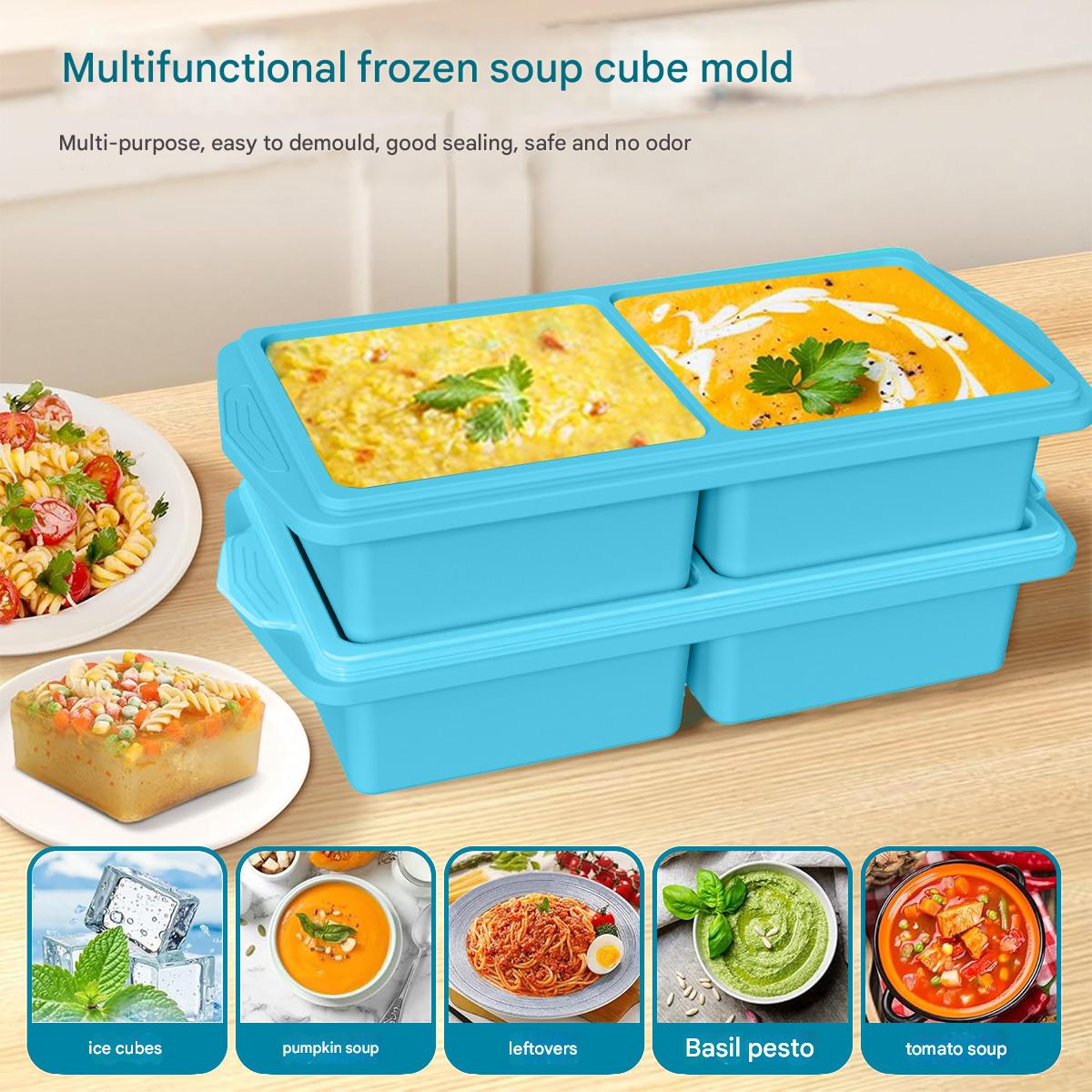 Large Silicone Ice Cube Mold w - Xl Food Storage Containers With Lids 评论和价格
