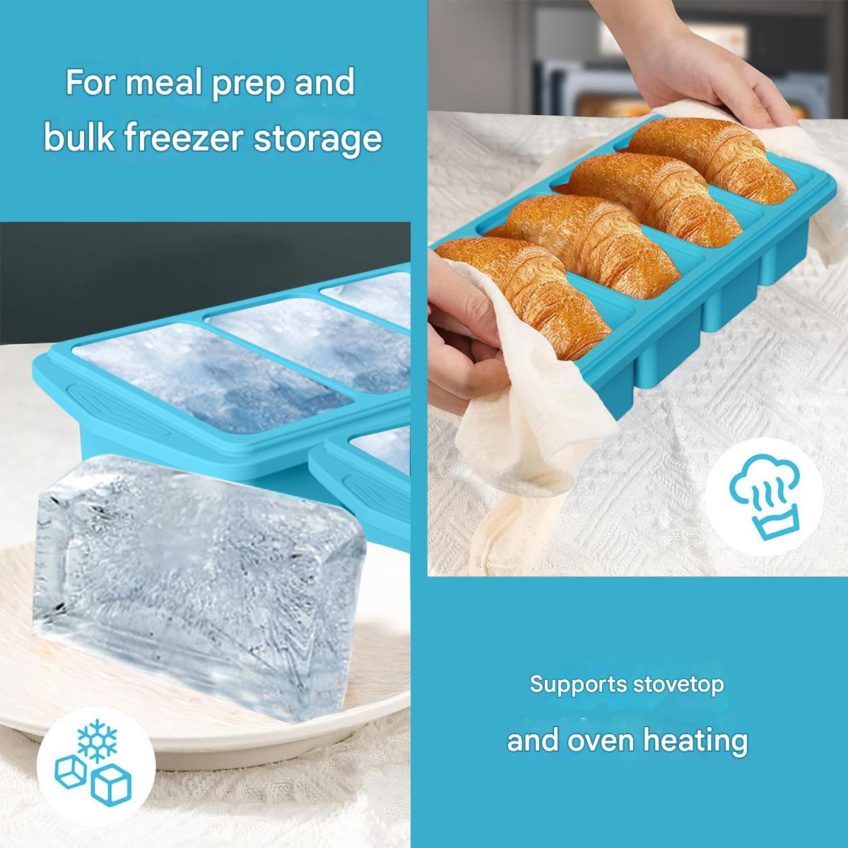 Large Silicone Ice Cube Mold w - Xl Food Storage Containers With Lids 评论和价格