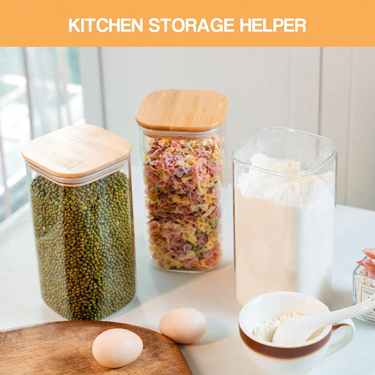 6 Pack Glass Food Storage Jars - Food Storage Jar Glass 评论和价格