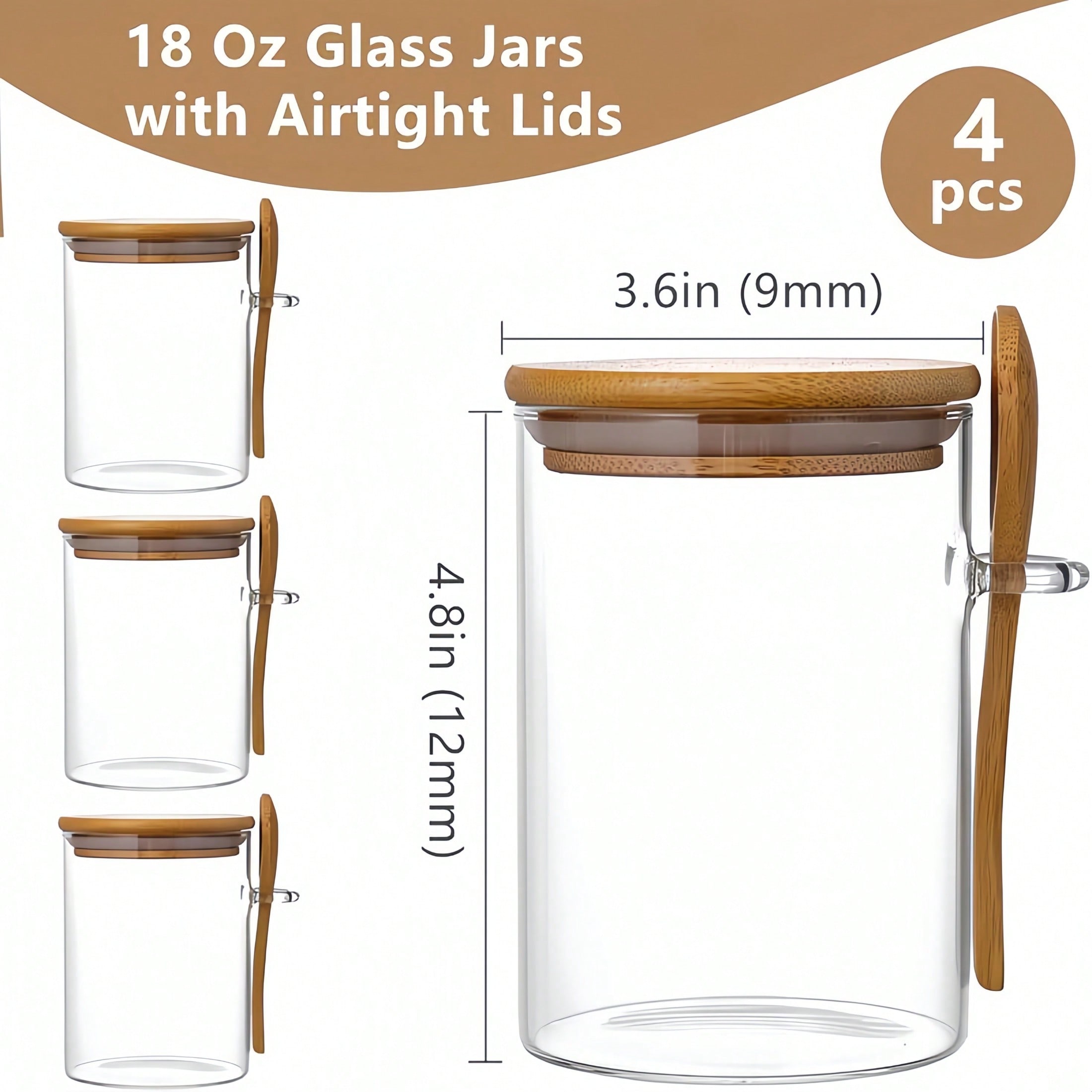 4-Piece Storage Set (Including - Food Storage Jar Glass 评论和价格