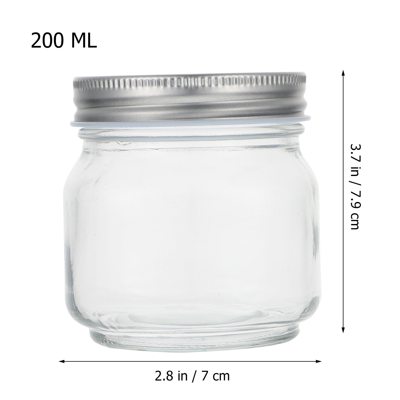 6Pcs Thick Transparent Glass M - Food Storage Jar Glass 评论和价格