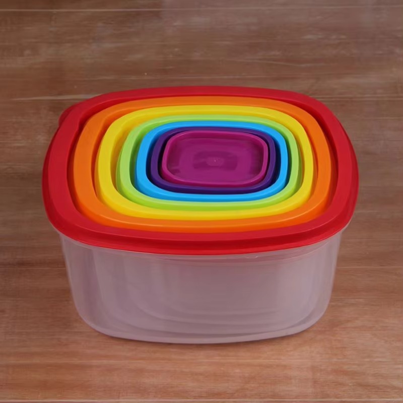Rainbow 7pcs Food Container Pl - Food Storage And Container 评论和价格