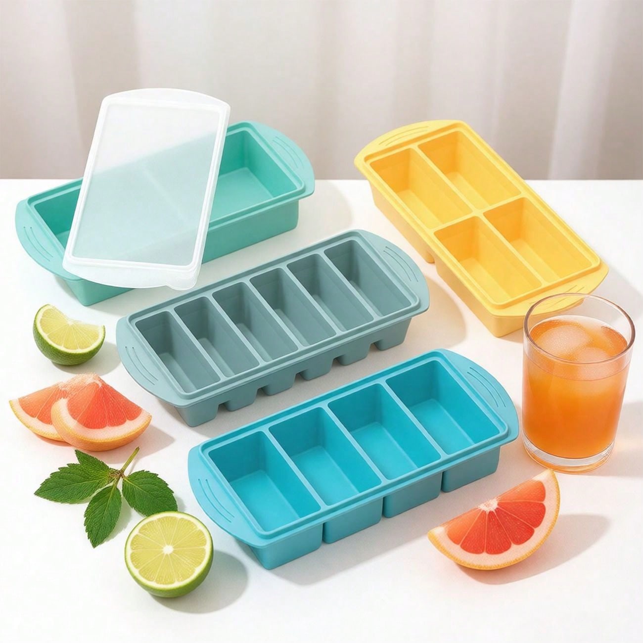 Silicone Freezer Tray with Lid - Xl Food Storage Containers With Lids 评论和价格