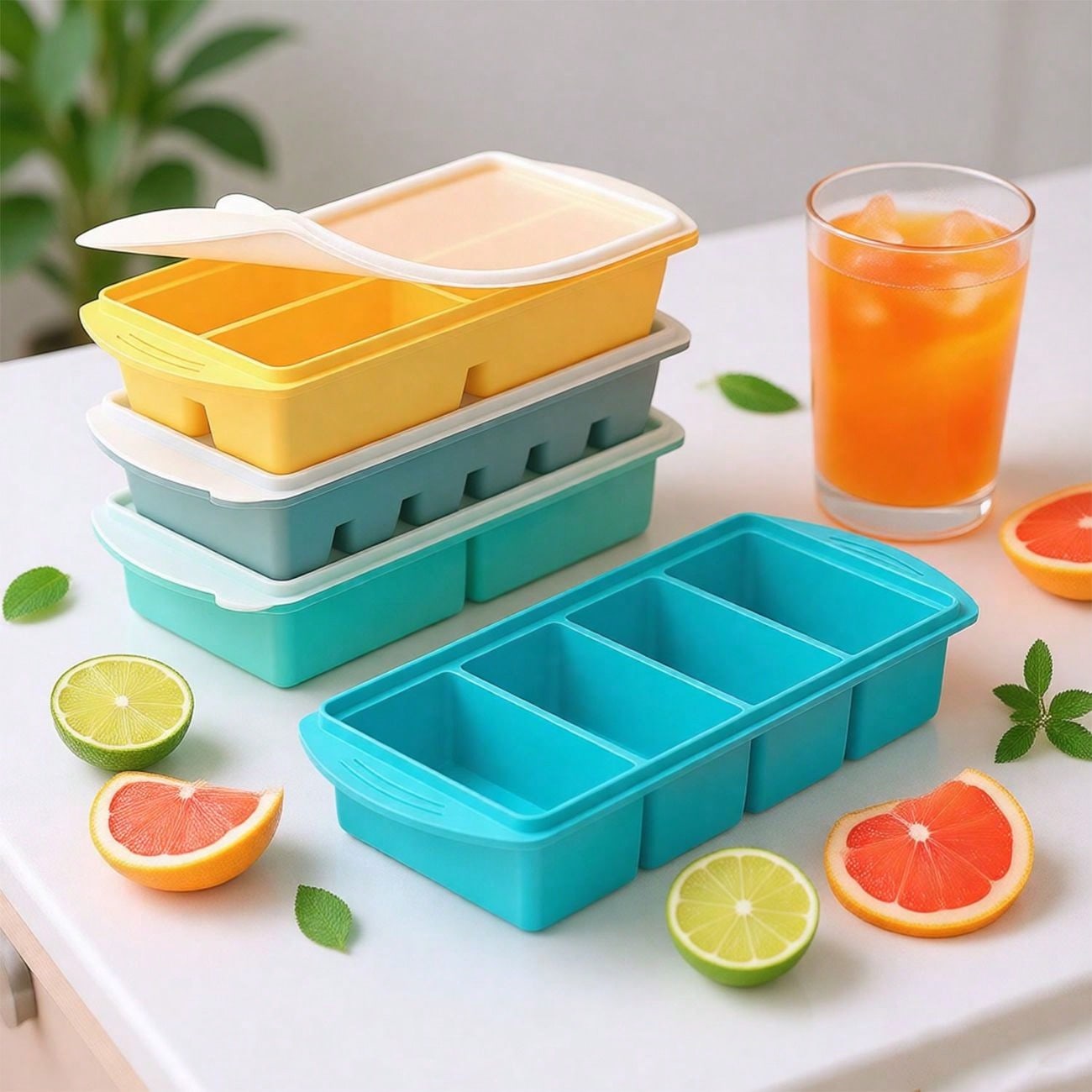 Silicone Freezer Tray with Lid - Xl Food Storage Containers With Lids 评论和价格