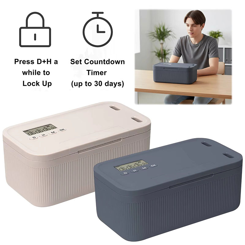 Lock Box with Timer Phone Lock - Food Storage And Safety 评论和价格