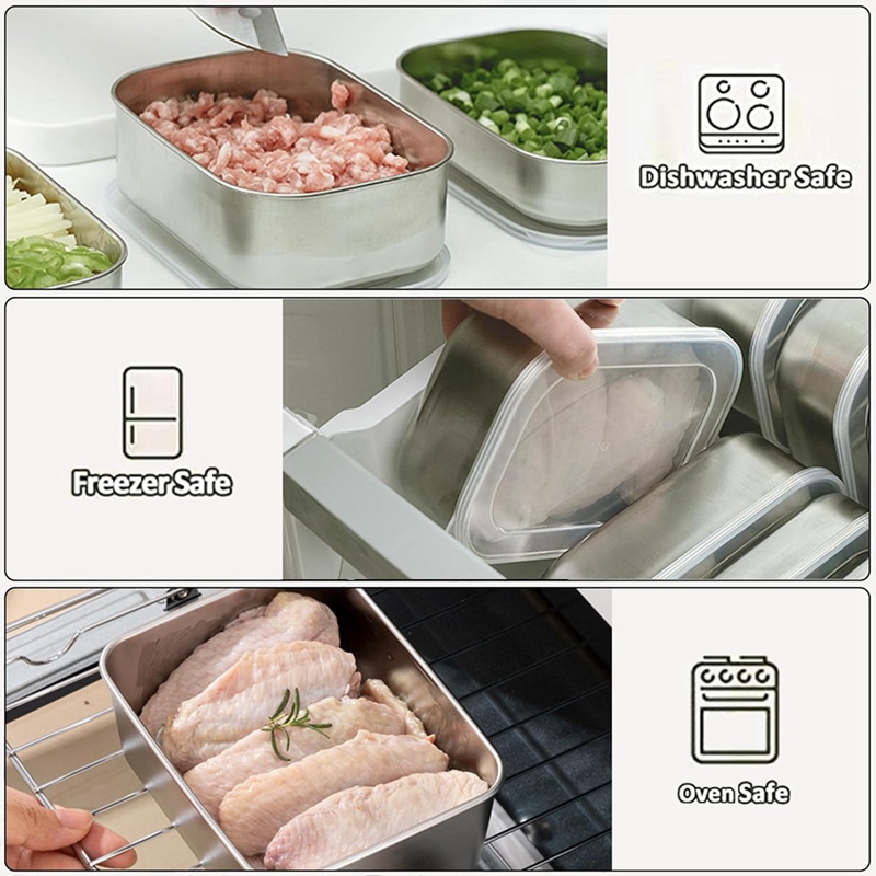 Stainless Steel Containers for - Food Storage For 评论和价格