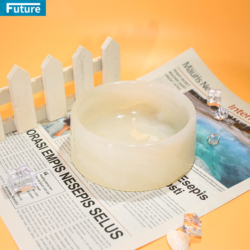 Luxury Polished White Onyx Pet - Food Storage For 评论和价格