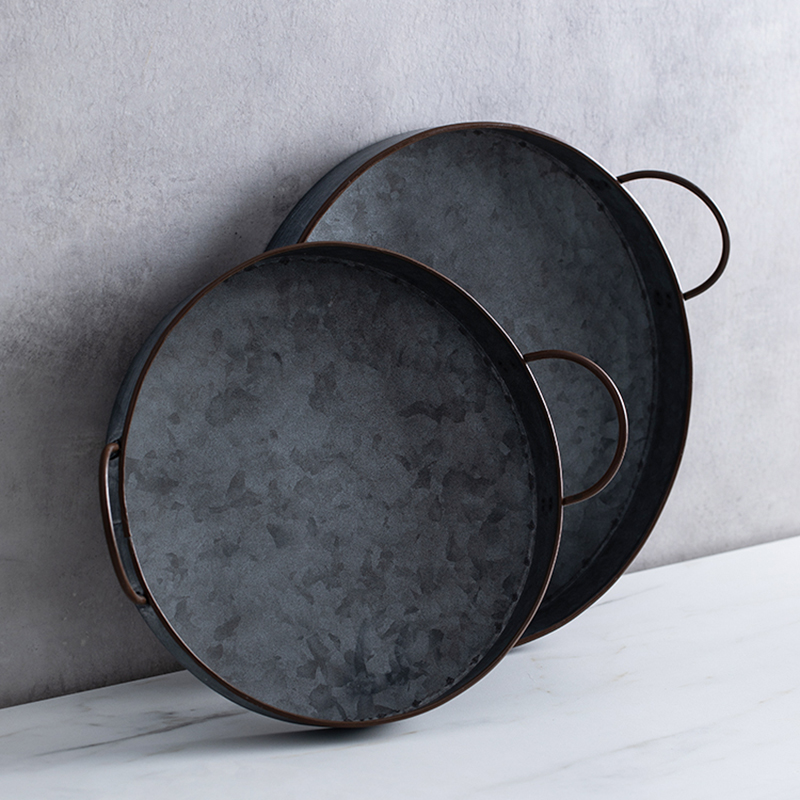 European Retro Round Iron Plat - Food Storage Restaurant 评论和价格