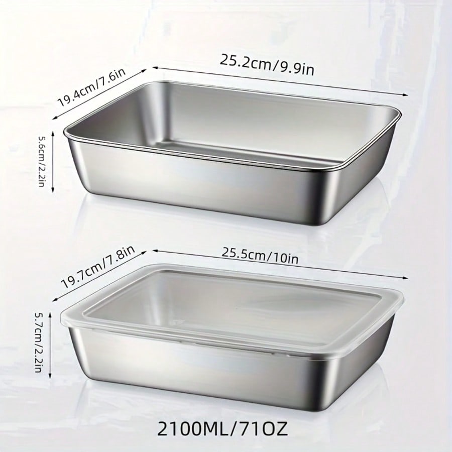 5-Piece Stainless Steel Food S - Xl Food Storage Containers With Lids 评论和价格