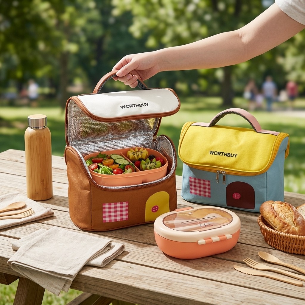 Oxford Thermal Lunch Bag with  - Food Storage Zipper Bags 评论和价格
