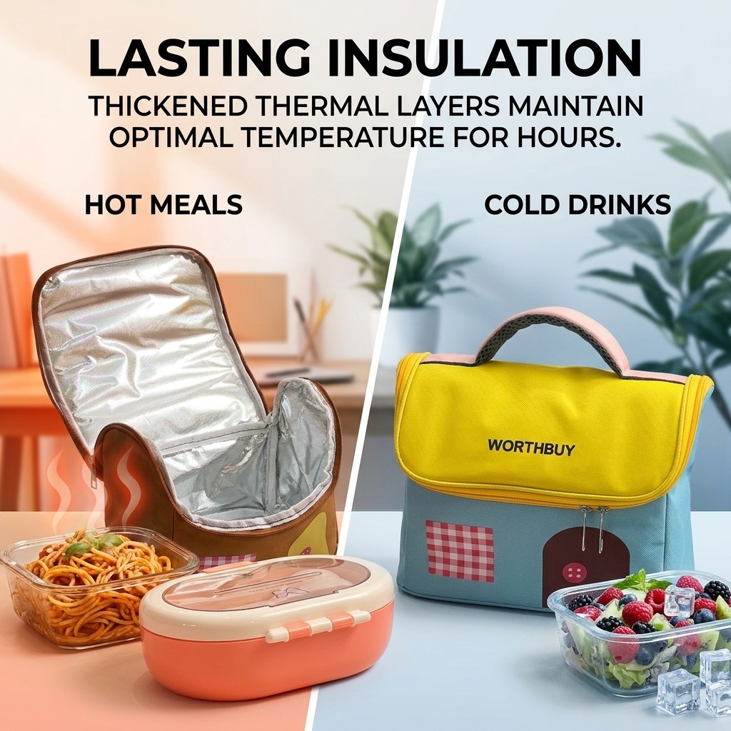 Oxford Thermal Lunch Bag with  - Food Storage Zipper Bags 评论和价格
