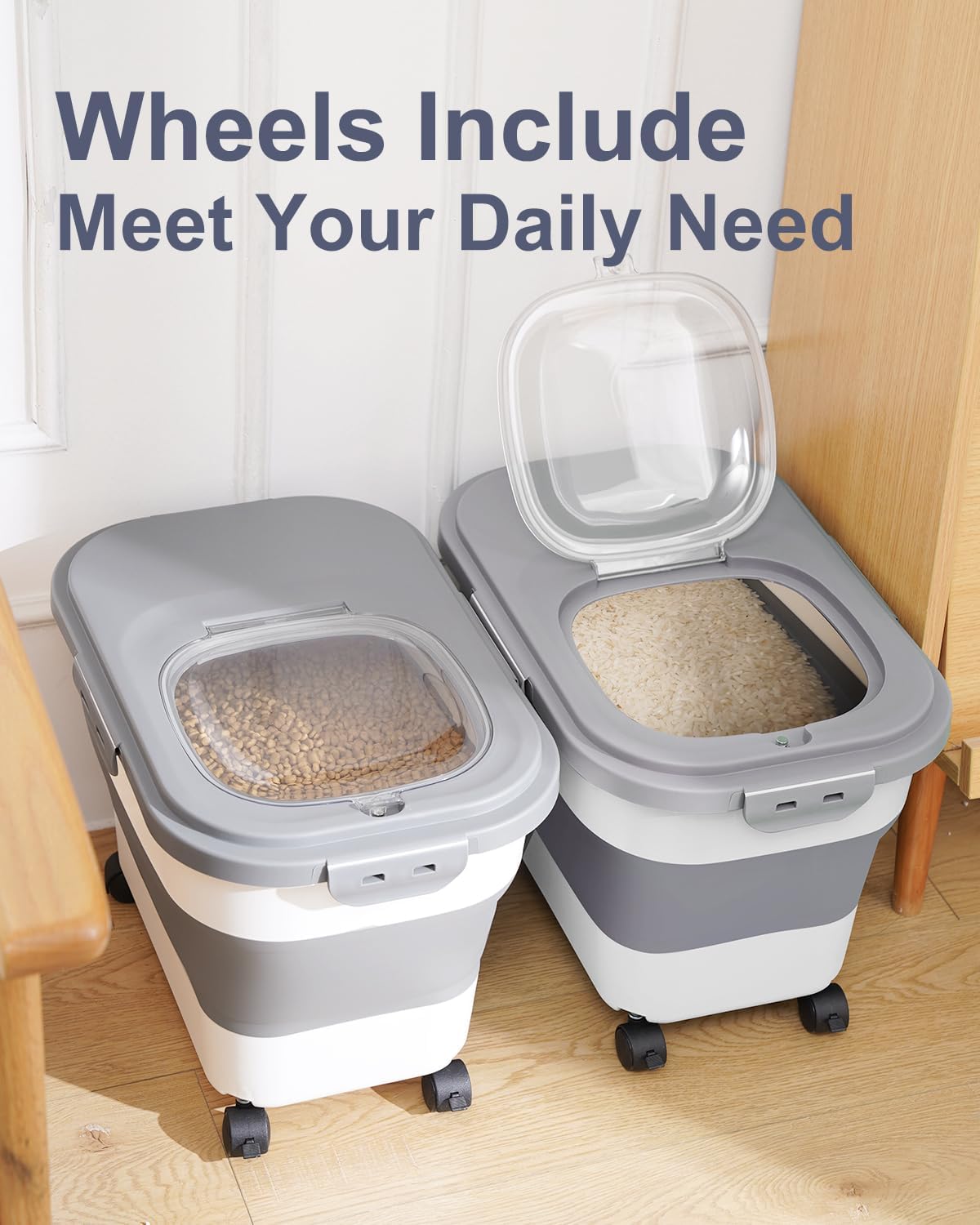 Large Capacity Cat Dog Food St - Xl Food Storage Containers With Lids 评论和价格