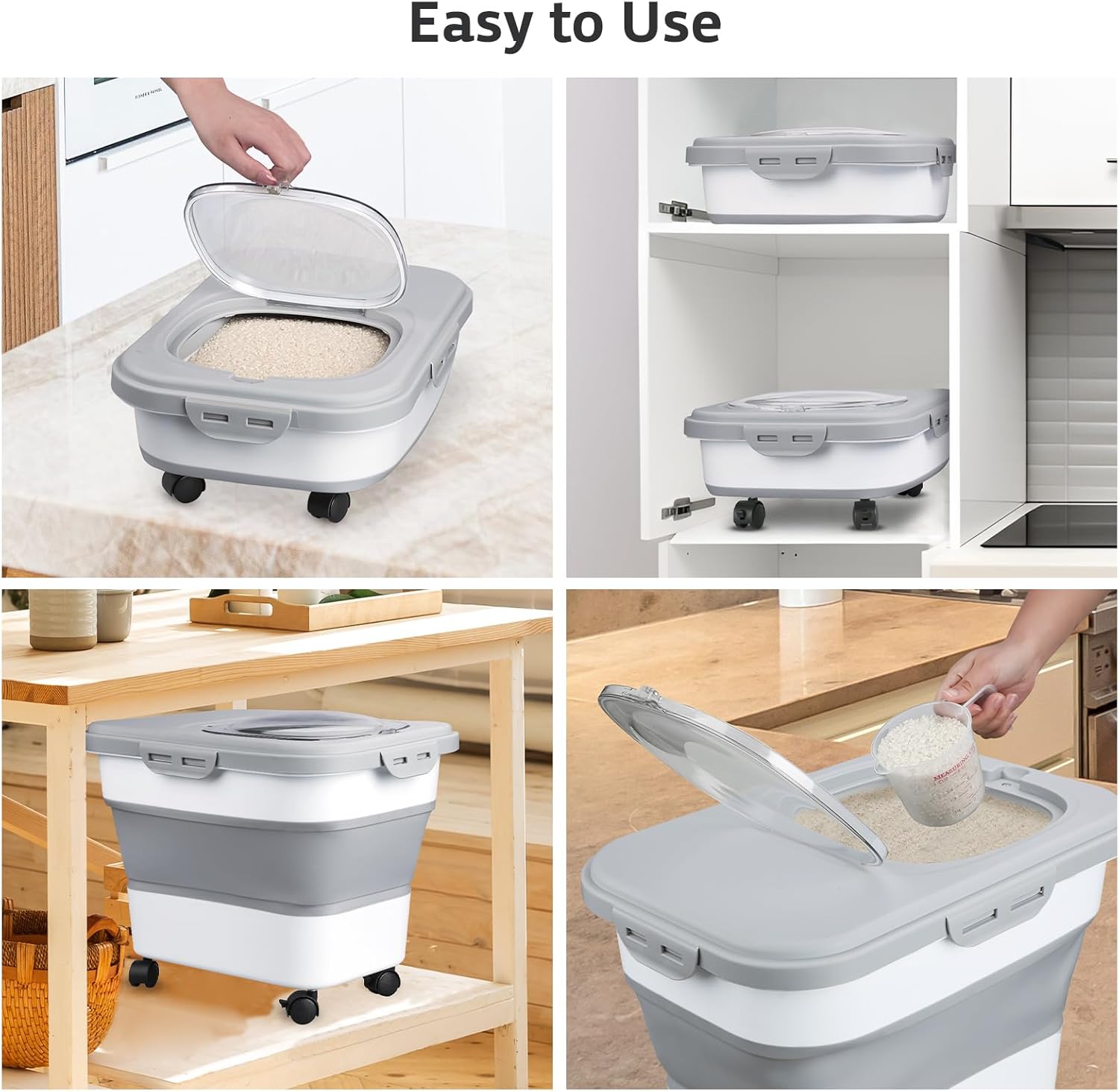 Large Capacity Cat Dog Food St - Xl Food Storage Containers With Lids 评论和价格