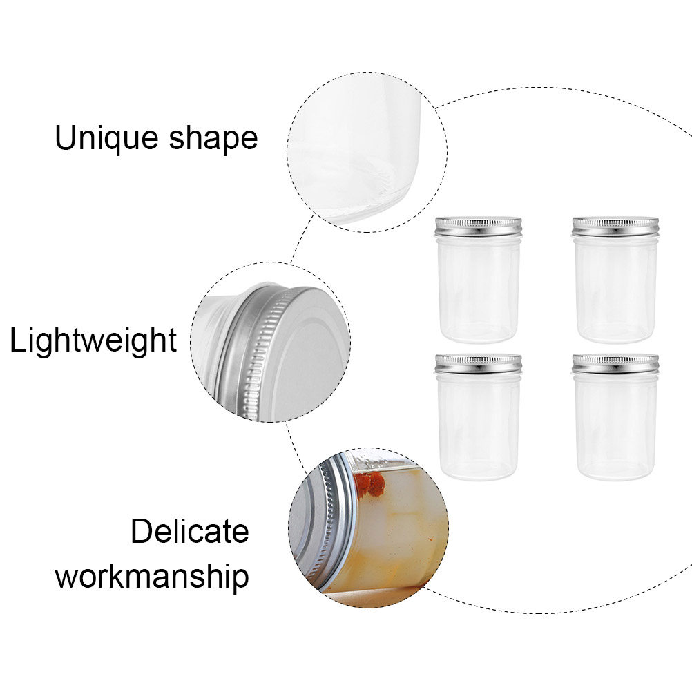 4Pcs Jam Canning Jars Glass Se - Food Storage Jar Glass 评论和价格