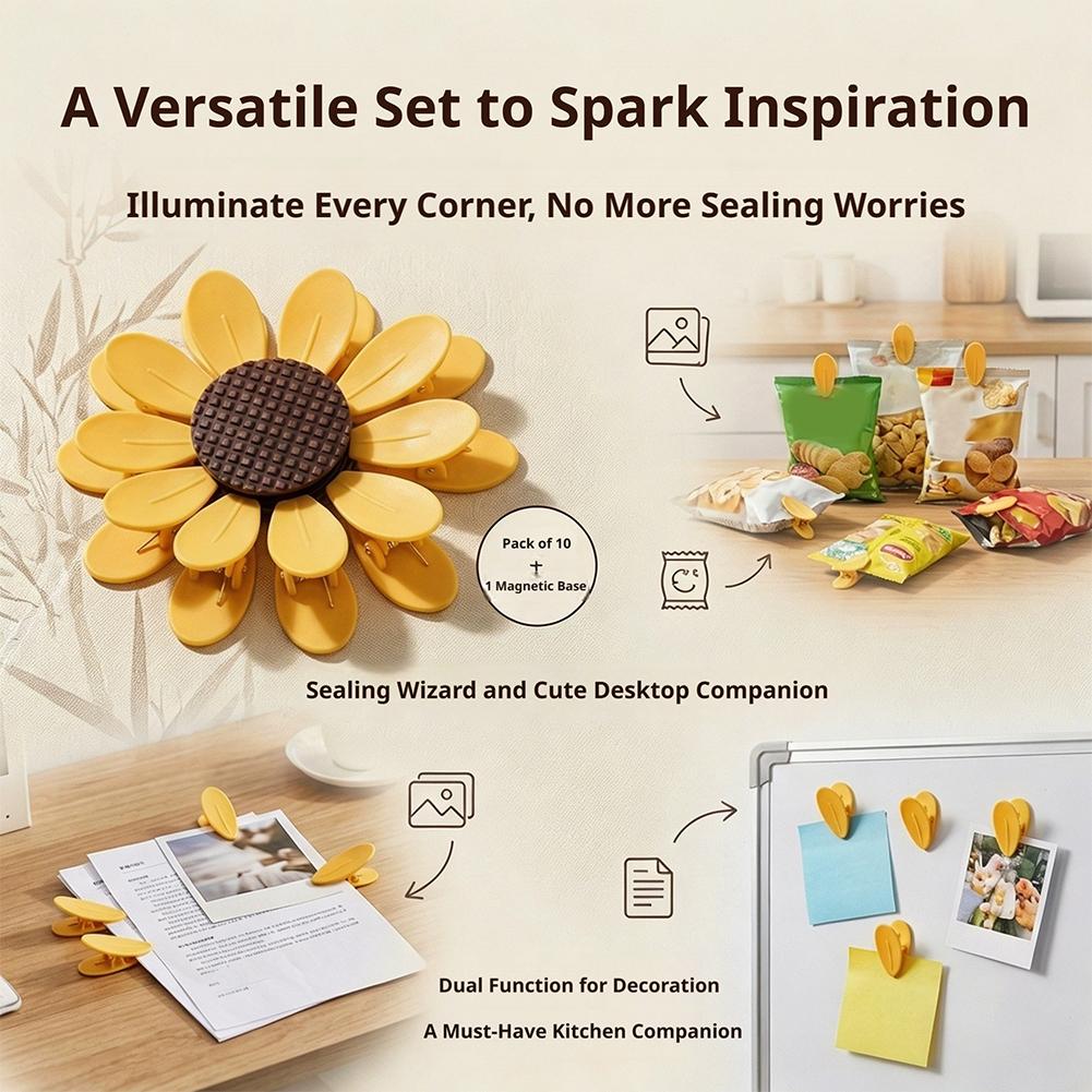 10Pcs Cute Sunflower Magnetic  - Food Storage Notes 评论和价格