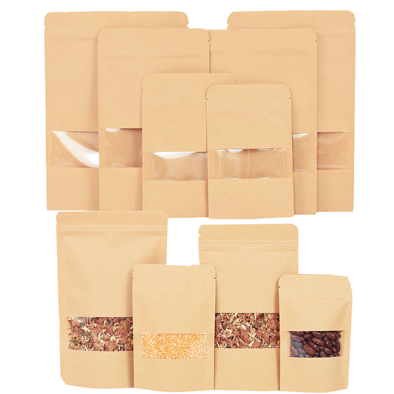 20/50pcs Kraft Paper Zip Lock  - Food Storage Zipper Bags 评论和价格