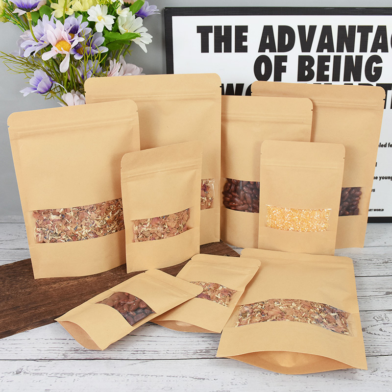 20/50pcs Kraft Paper Zip Lock  - Food Storage Zipper Bags 评论和价格