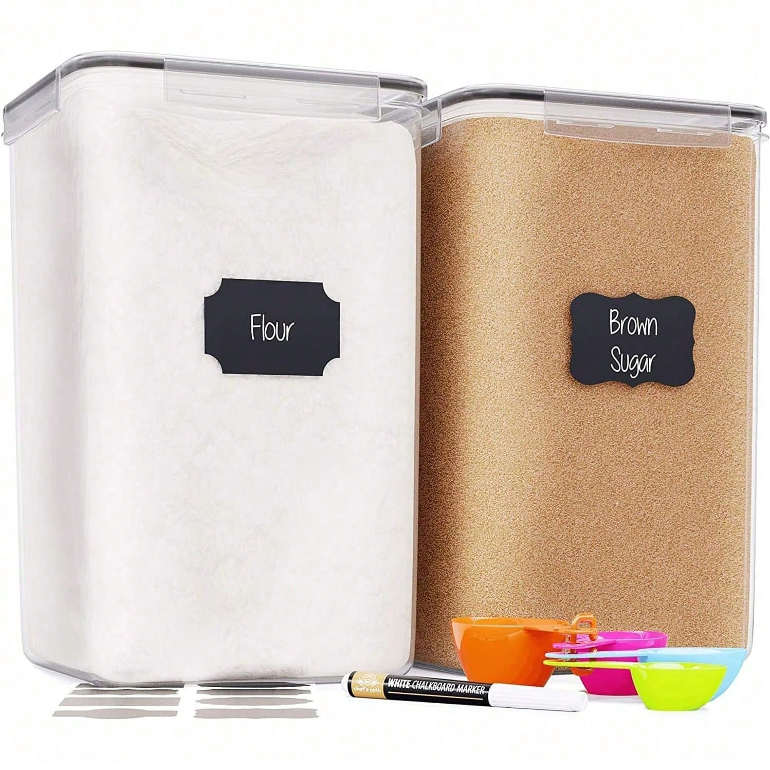 Extra Large Flour And Sugar St - Xl Food Storage Containers With Lids 评论和价格