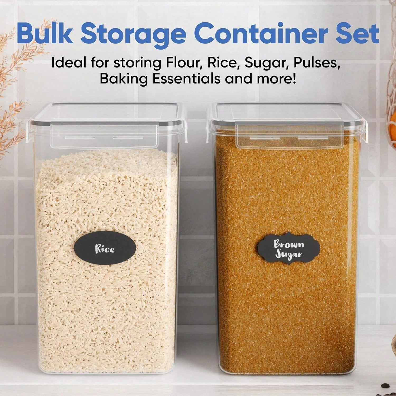 Extra Large Flour And Sugar St - Xl Food Storage Containers With Lids 评论和价格