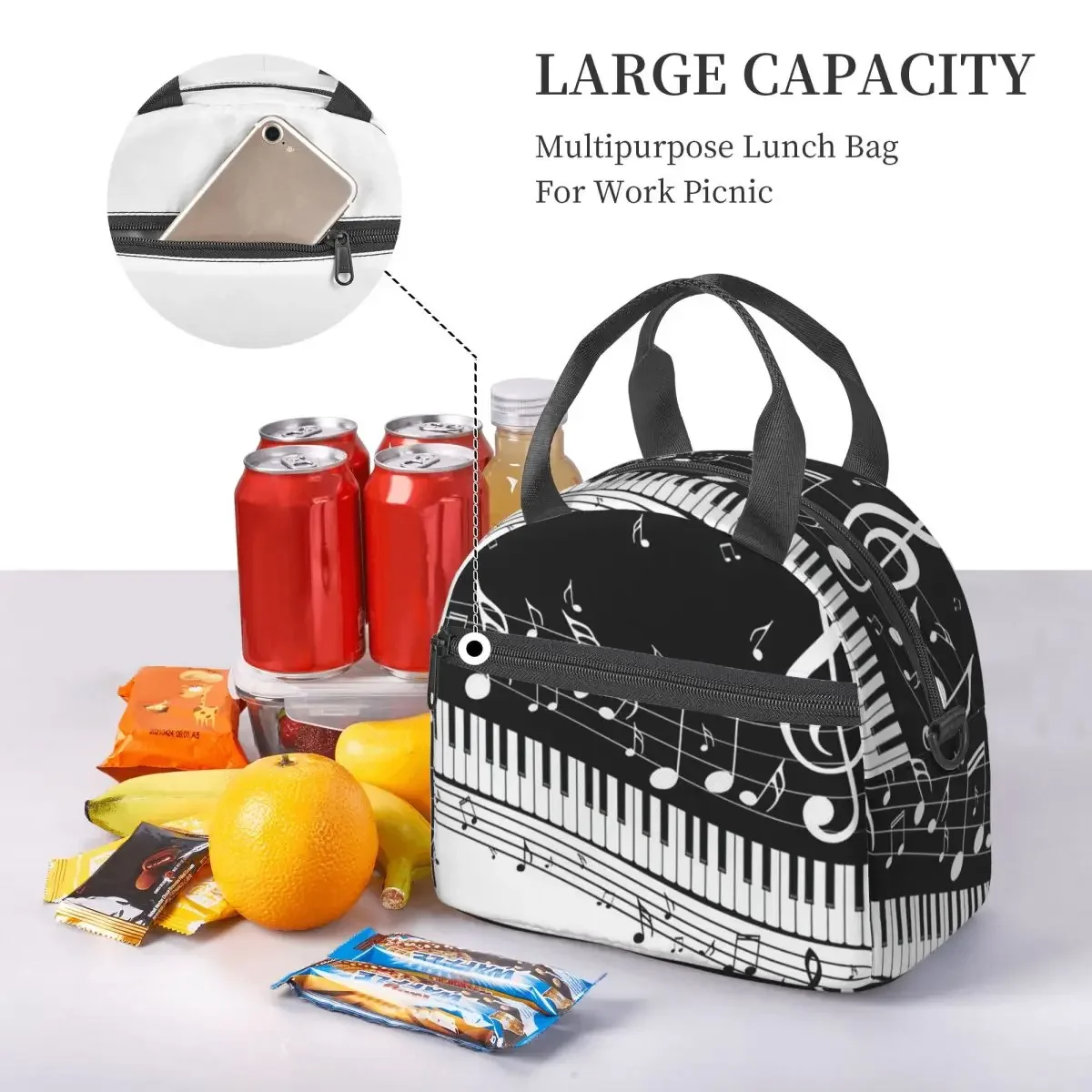 Abstract Piano Keys With Music - Food Storage Notes 评论和价格