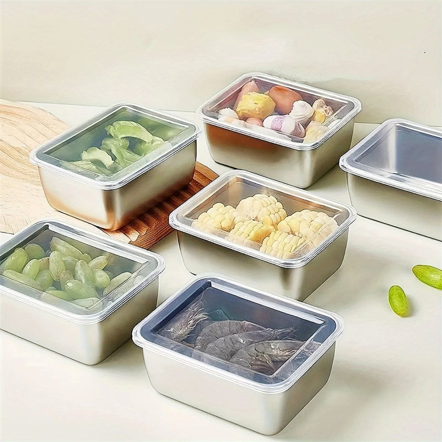 1/3/5pcs Stainless Steel Food  - Food Storage System 评论和价格