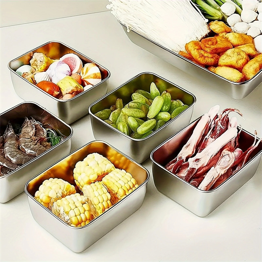 1/3/5pcs Stainless Steel Food  - Food Storage System 评论和价格