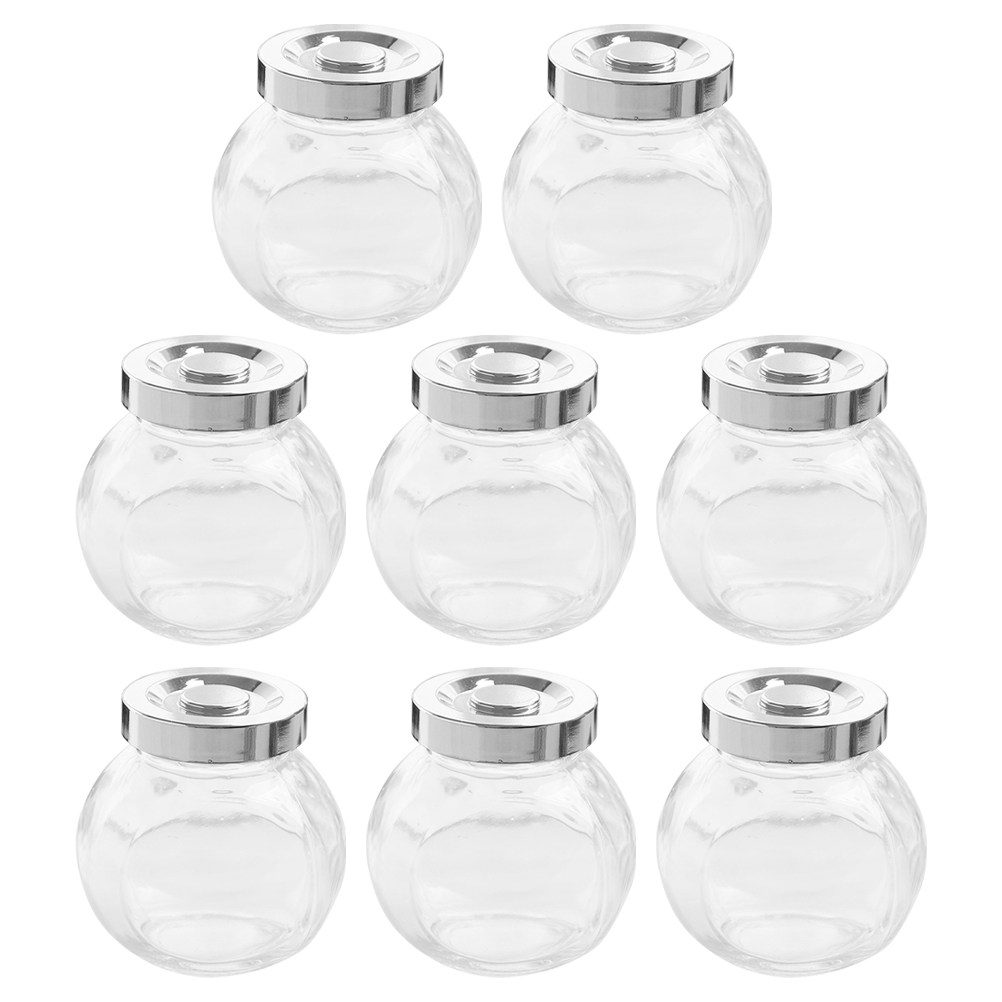 8Pcs Lightweight Portable Glas - Food Storage Jar Glass 评论和价格