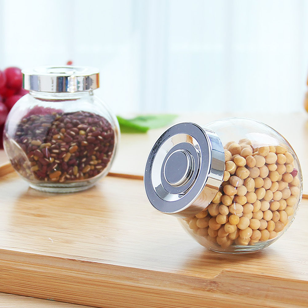 8Pcs Lightweight Portable Glas - Food Storage Jar Glass 评论和价格