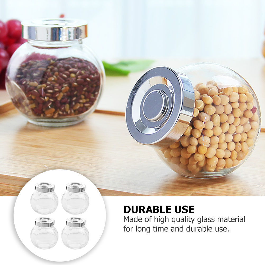 8Pcs Lightweight Portable Glas - Food Storage Jar Glass 评论和价格