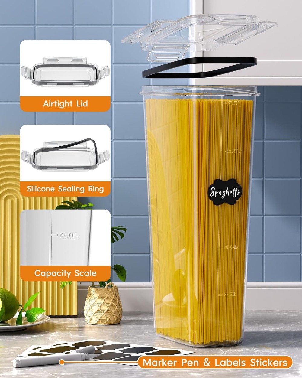 24 PCS Airtight Food Storage C - Food Storage And Container 评论和价格