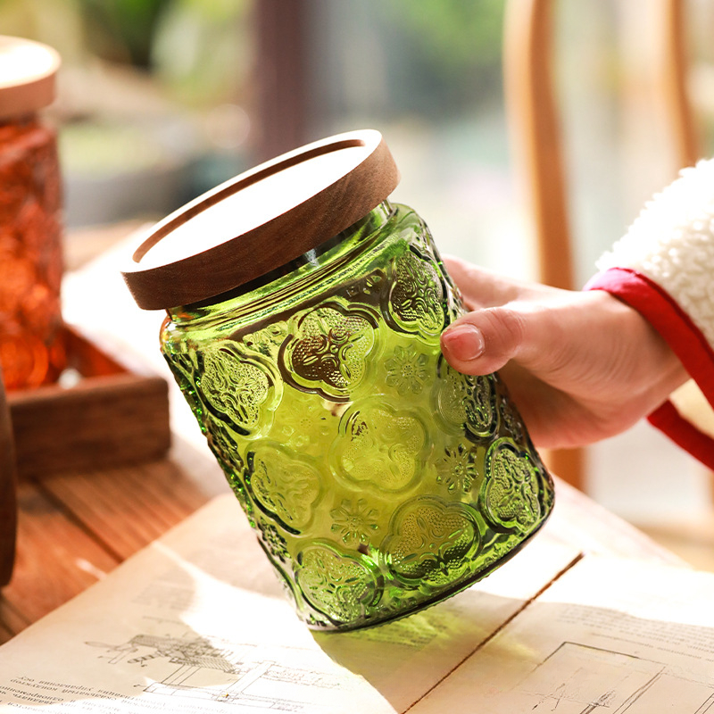 Vintage Glass Kitchen Storage  - Food Storage Jar Glass 评论和价格