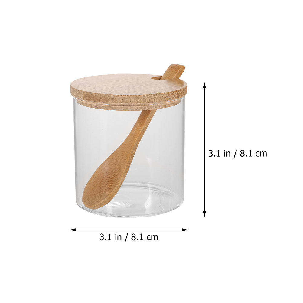 2Sets Clear Glass Seasoning Co - Food Storage Jar Glass 评论和价格