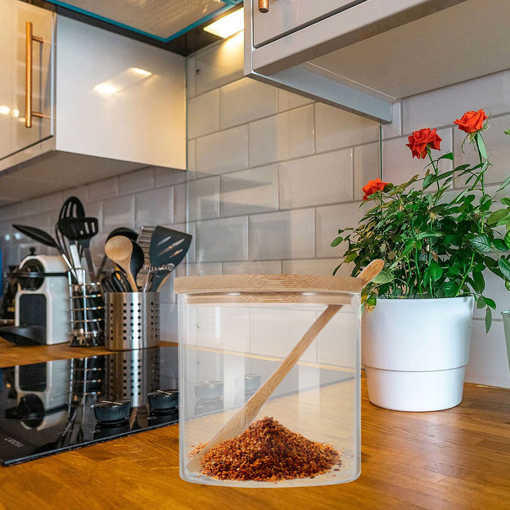 2Sets Clear Glass Seasoning Co - Food Storage Jar Glass 评论和价格