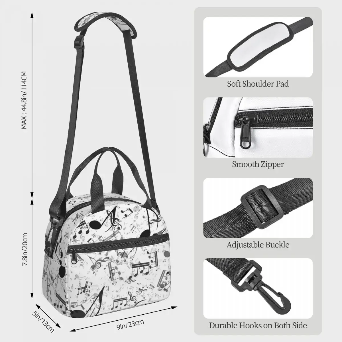 Bass Music Notes Insulated Lun - Food Storage Notes 评论和价格