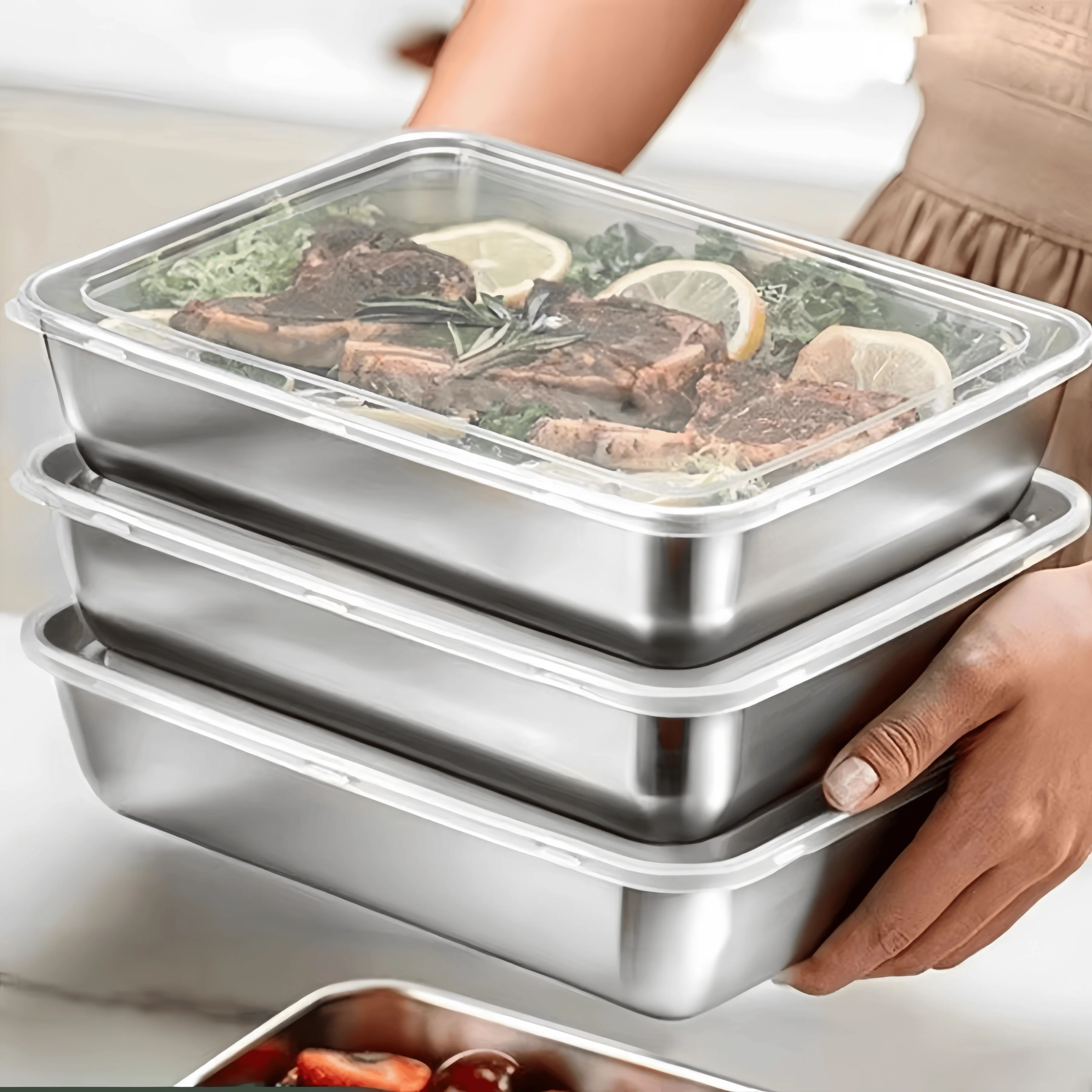 Stainless Steel Sealed Lunch B - Food Storage Refrigerator 评论和价格